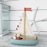 Tender Leaf Toys: drewniana żaglówka Sailaway Boat - Noski Noski