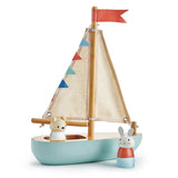 Tender Leaf Toys: drewniana żaglówka Sailaway Boat - Noski Noski