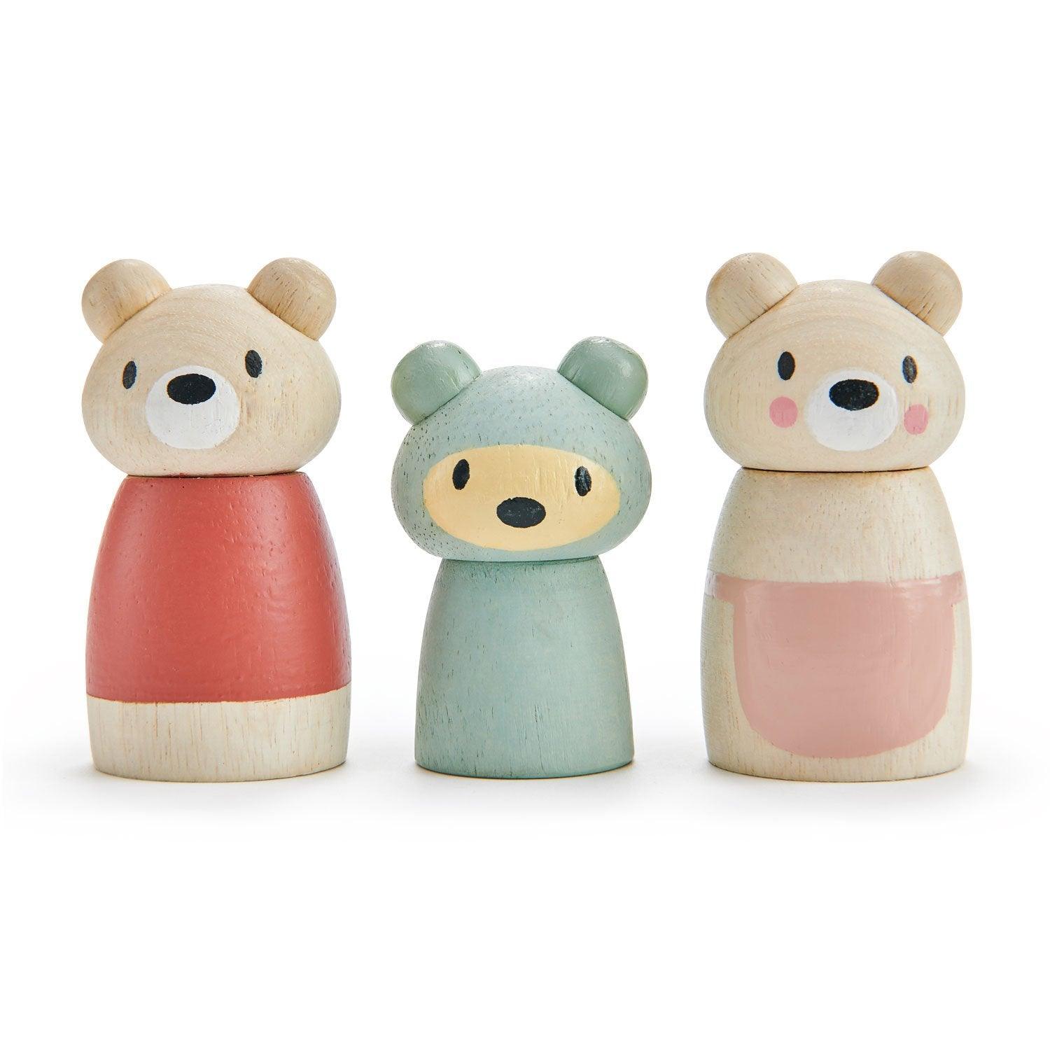 Tender Leaf Toys: drewniane figurki misie Bear Tales - Noski Noski