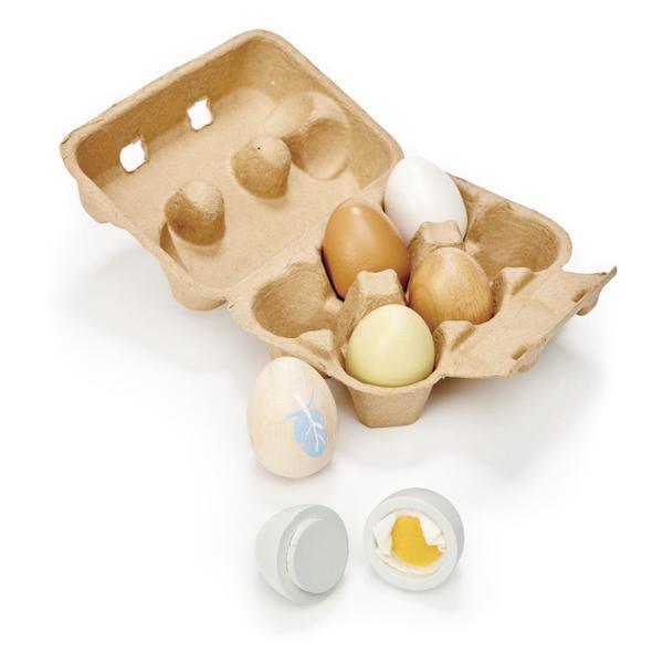 Tender Leaf Toys: drewniane jajka Wooden Eggs - Noski Noski