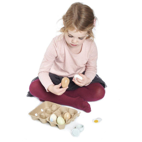Tender Leaf Toys: drewniane jajka Wooden Eggs - Noski Noski