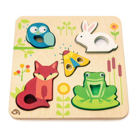 Tender Leaf Toys: drewniane klocki sensoryczne Touchy Feely Animals - Noski Noski