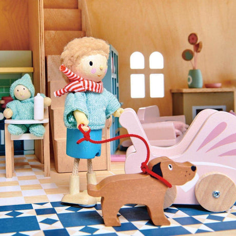 Tender Leaf Toys: drewniane meble do domku dla lalek Pokój niemowlaka - Noski Noski
