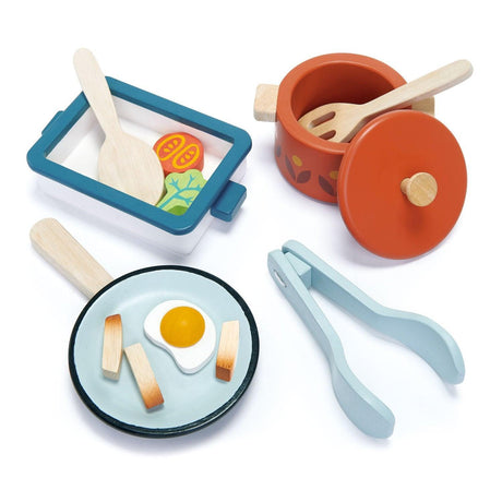 Tender Leaf Toys: drewniane naczynia Pots and Pans - Noski Noski