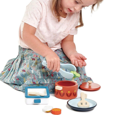 Tender Leaf Toys: drewniane naczynia Pots and Pans - Noski Noski