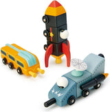 Tender Leaf Toys: drewniane pojazdy kosmiczne Space Race - Noski Noski