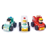Tender Leaf Toys: drewniane pojazdy ratunkowe ABC Cars - Noski Noski