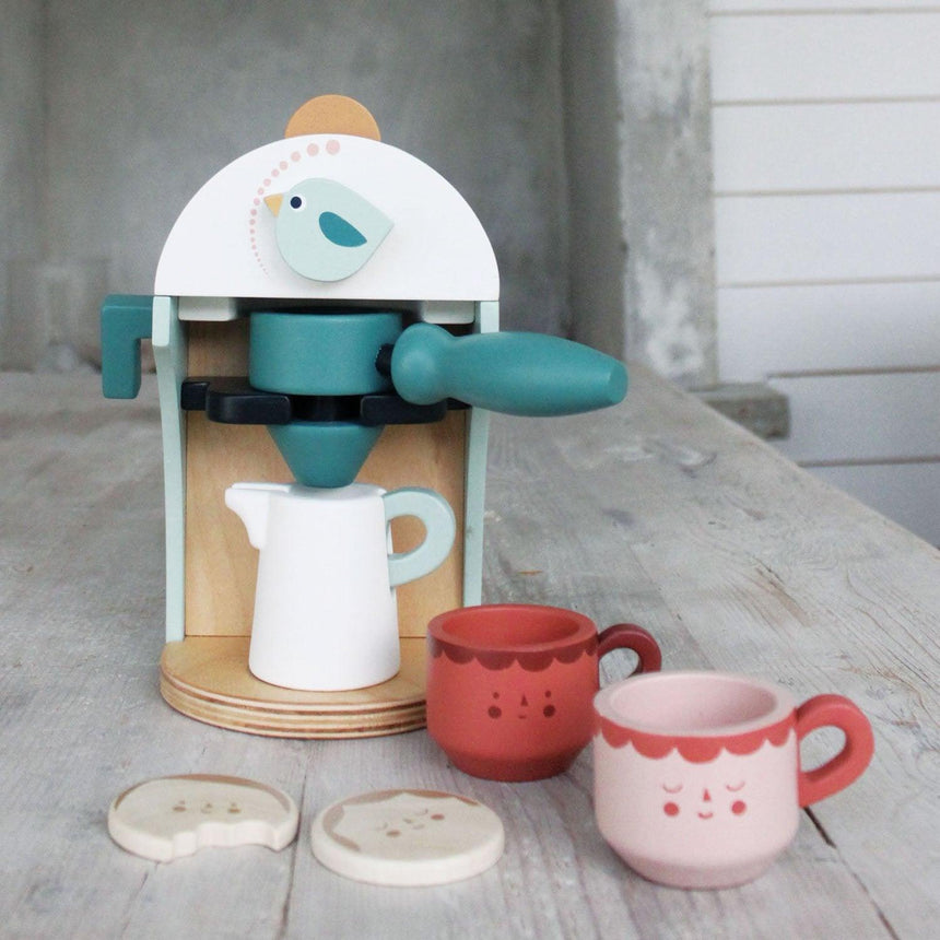 Tender Leaf Toys: drewniany ekspres do kawy Babyccino Maker - Noski Noski