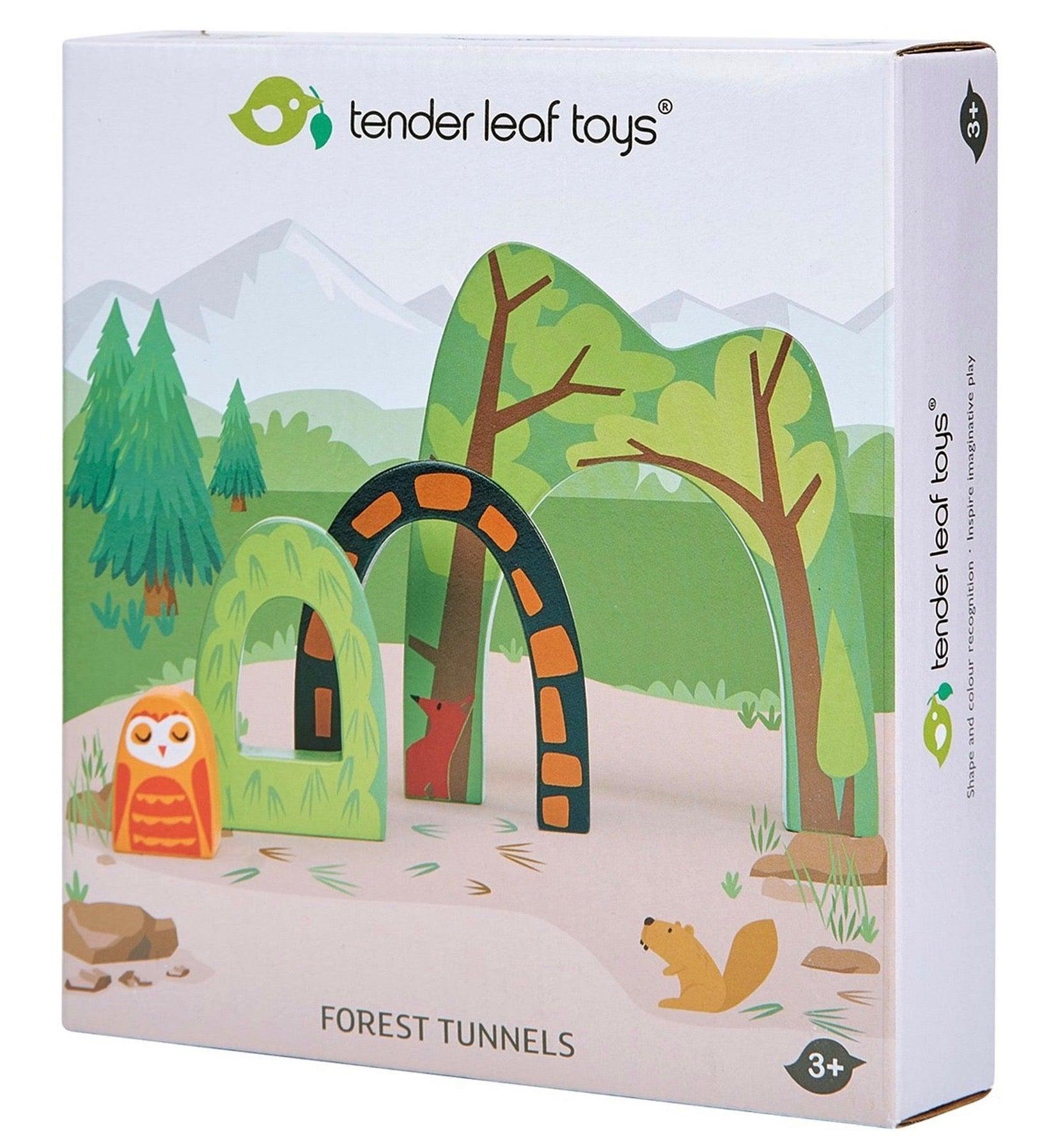 Tender Leaf Toys: drewniany leśny tunel Forest Tunnels - Noski Noski