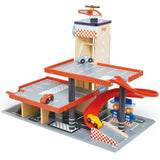 Tender Leaf Toys: drewniany piętrowy garaż Bluebird Service Station - Noski Noski