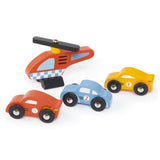Tender Leaf Toys: drewniany piętrowy garaż Bluebird Service Station - Noski Noski