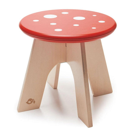 Stolik i krzesełko dla dziecka z drewna FSC, Tender Leaf Toys Muchomorek, stabilna konstrukcja, nietoksyczne farby.