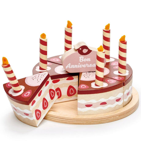 Tender Leaf Toys: drewniany tort czekoladowy - Noski Noski