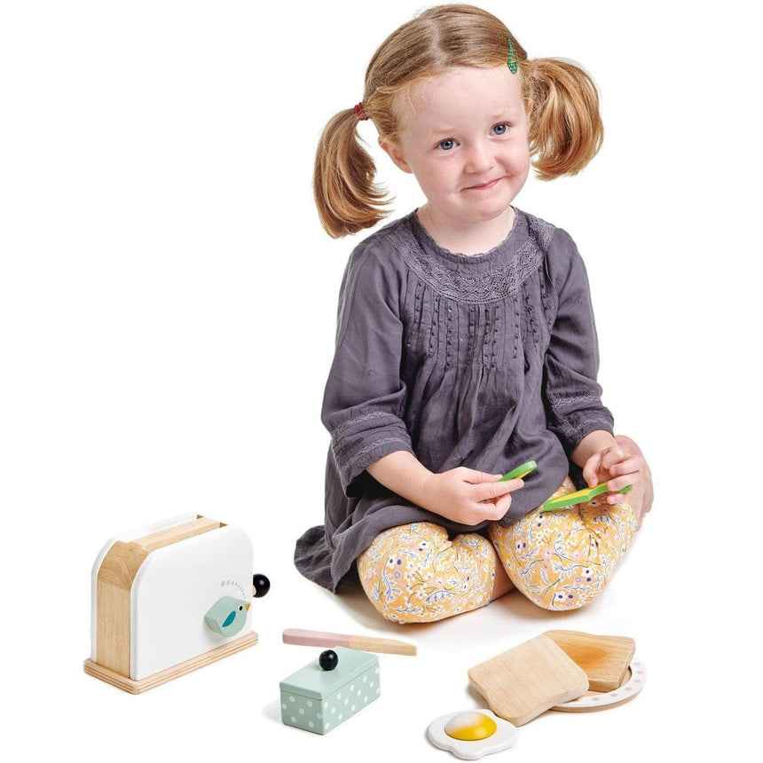 Tender Leaf Toys: drewniany toster Breakfast Toaster Set - Noski Noski