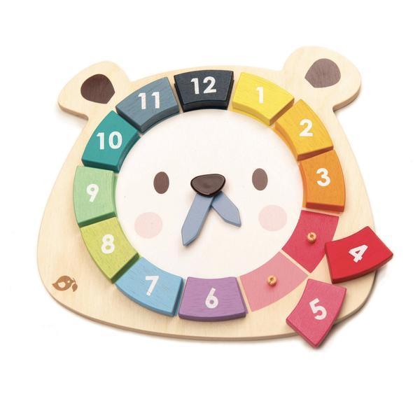 Tender Leaf Toys: edukacyjny zegar Bear Colors Clock - Noski Noski