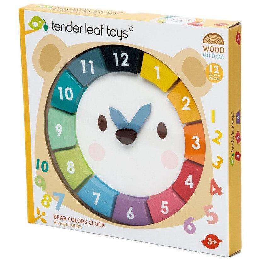 Tender Leaf Toys: edukacyjny zegar Bear Colors Clock - Noski Noski