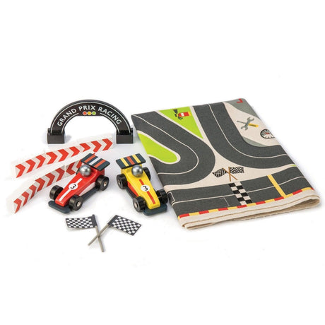 Tender Leaf Toys: mata do zabawy tor wyścigowy Formula One - Noski Noski