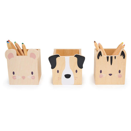 Tender Leaf Toys: organizery na przybory szkolne Pet Pencil Holders - Noski Noski