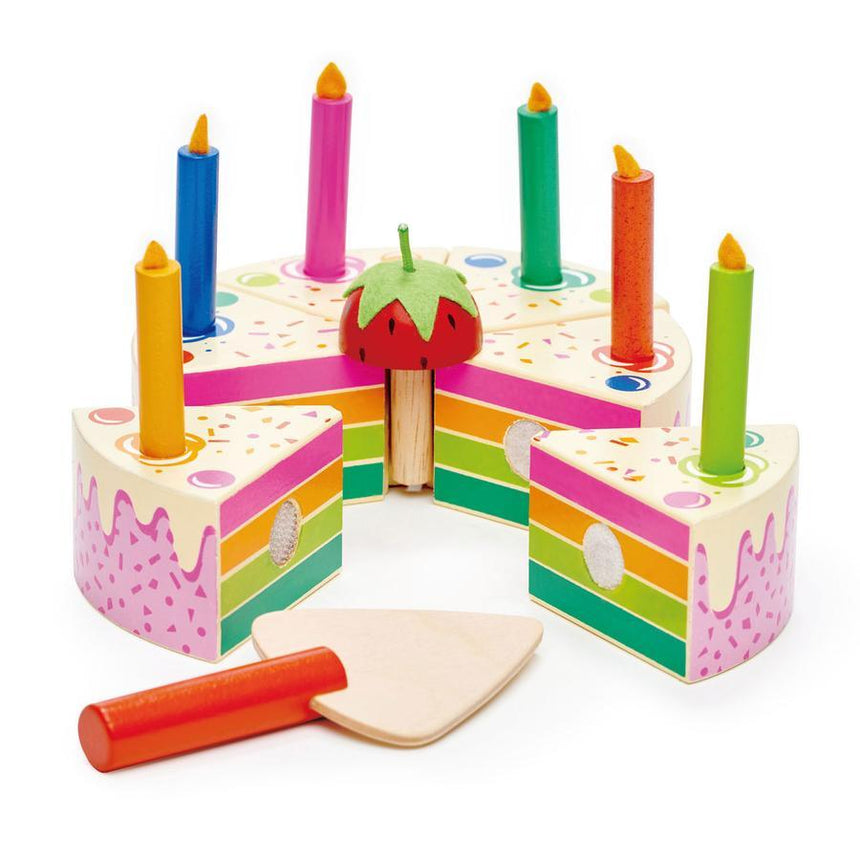 Tender Leaf Toys: tęczowy tort Rainbow Birthday Cake - Noski Noski