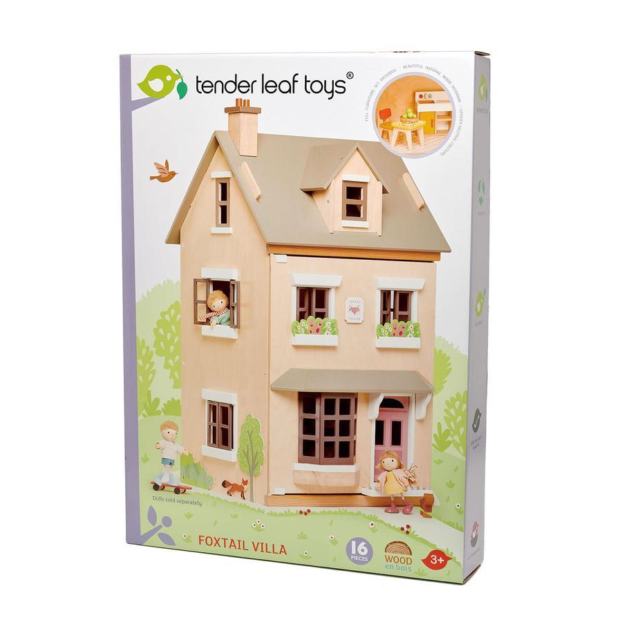 Tender Leaf Toys: trzypiętrowy domek dla lalek z mebelkami Foxtail Villa - Noski Noski