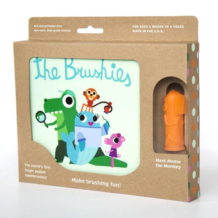 The Brushies: silikonowa szczoteczka na palec i książeczka - Noski Noski