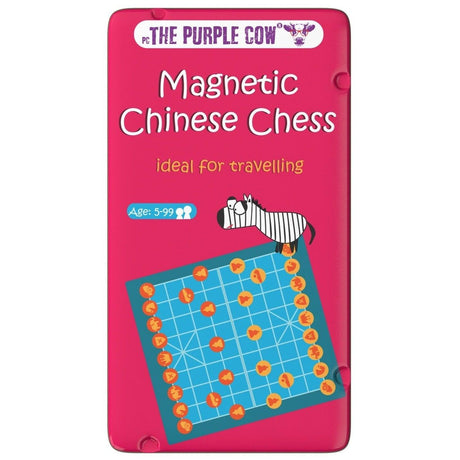 Magnetyczne chińskie szachy The Purple Cow - kompaktowa i wciągająca gra planszowa dla dzieci, idealna w podróży.