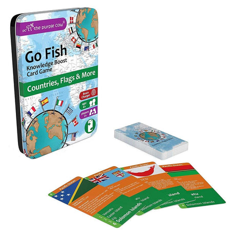 The Purple Cow: magnetyczna gra podróżna Go Fish Kraje i Flagi - Noski Noski