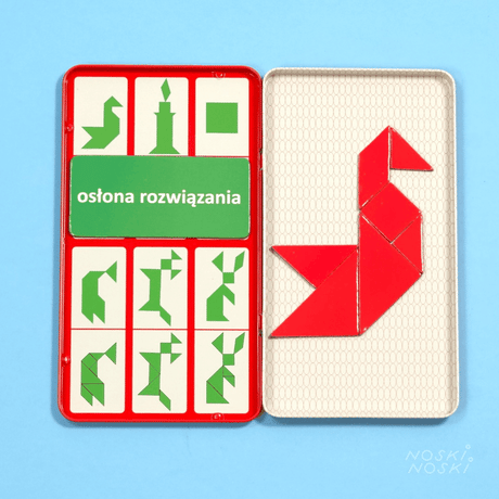 The Purple Cow: magnetyczna gra podróżna Tangram - Noski Noski