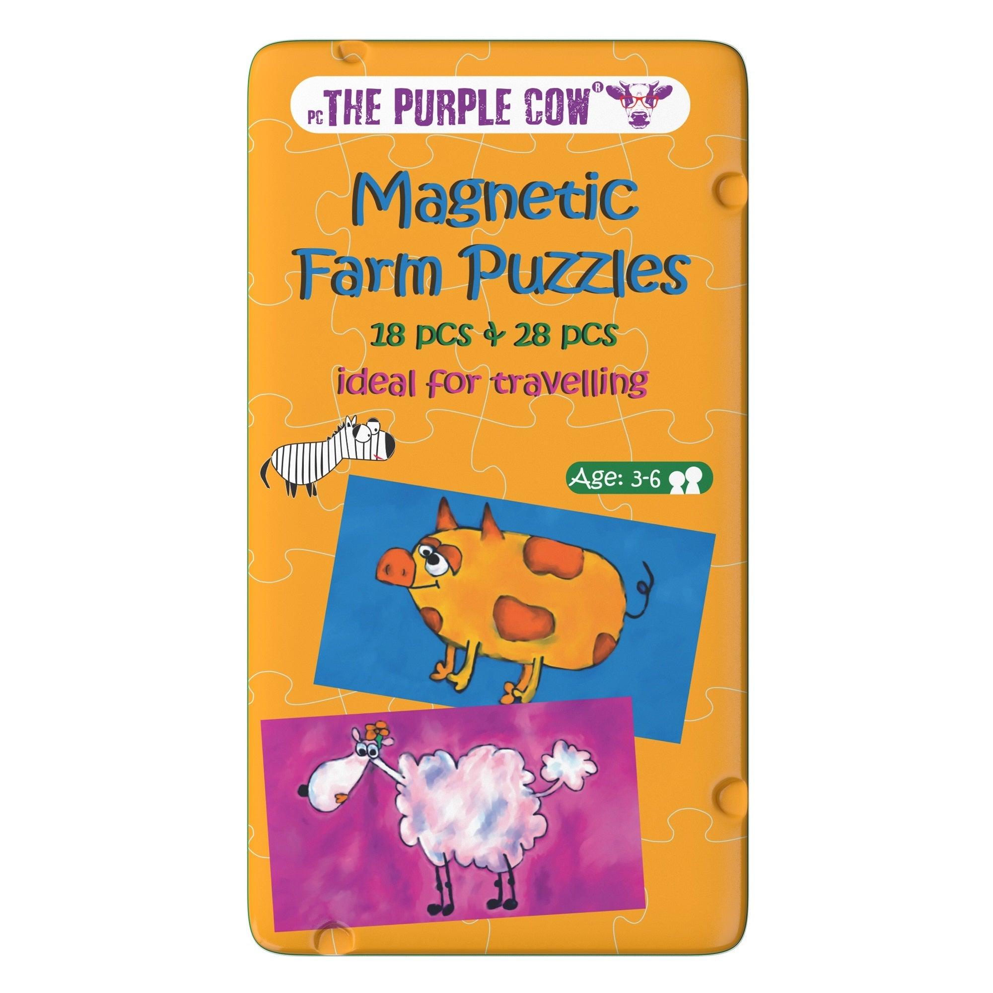 The Purple Cow: magnetyczne puzzle Farma - Noski Noski