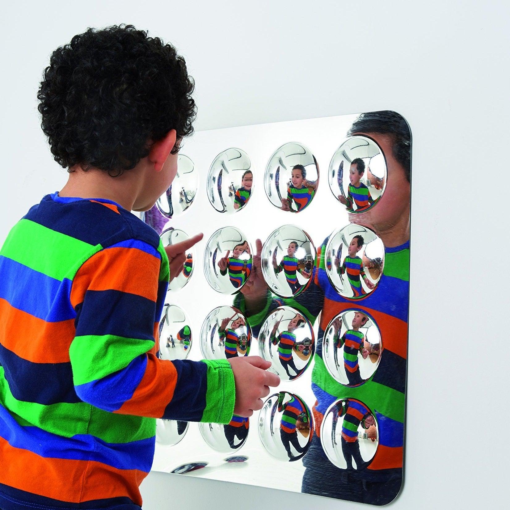 TickiT: bezpieczne wypukłe lustra Large 16-Domed Acrylic Mirror Panel - Noski Noski