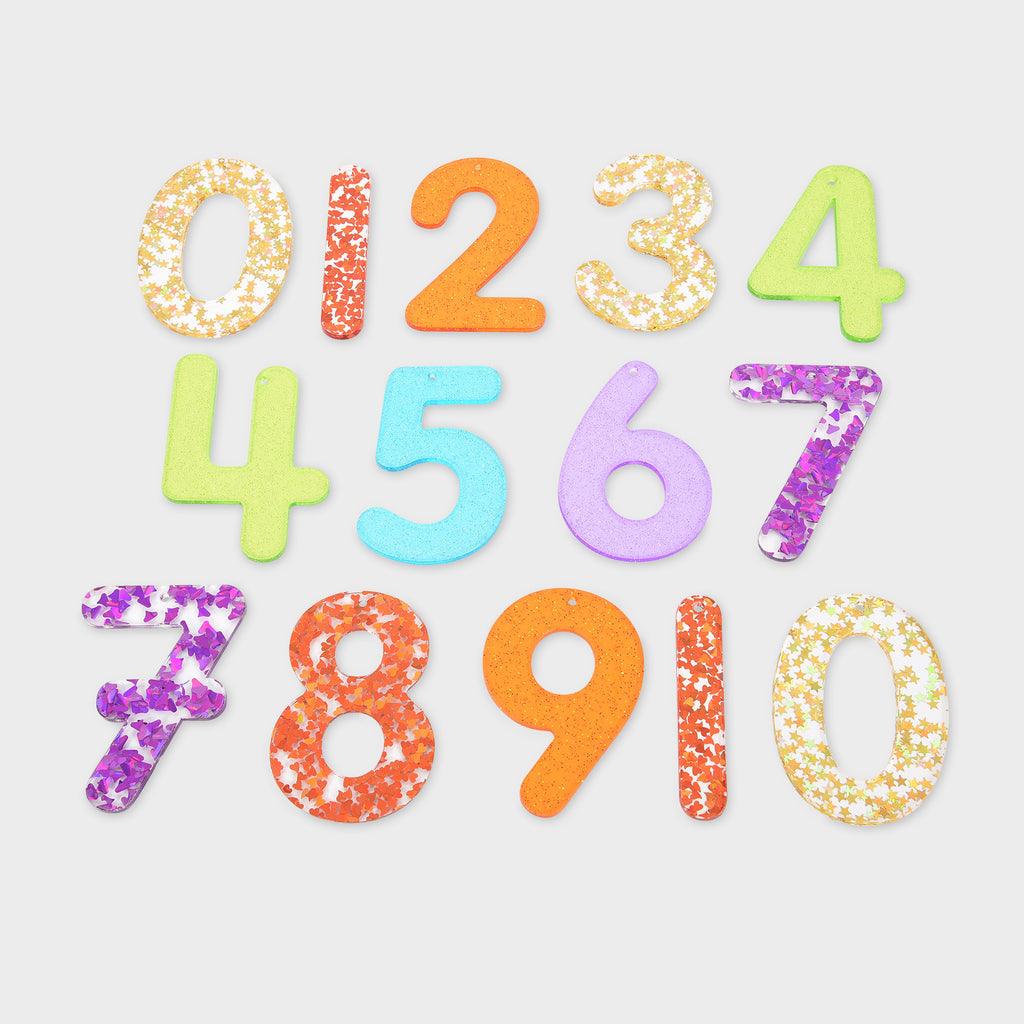 TickiT: brokatowe cyfry Rainbow Glitter Numbers 14 el. - Noski Noski
