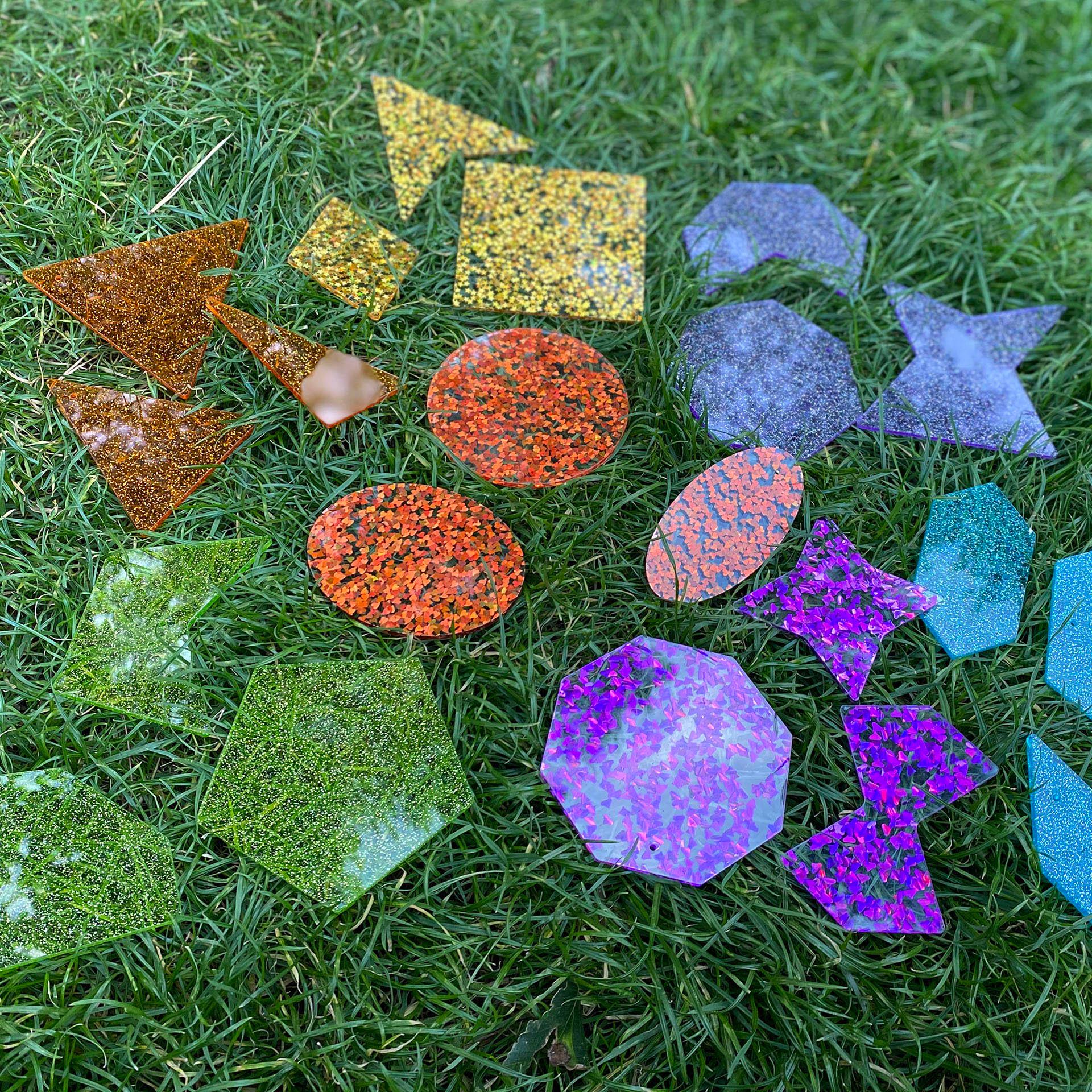 TickiT: brokatowe kształty Rainbow Glitter Shapes 21 el. - Noski Noski