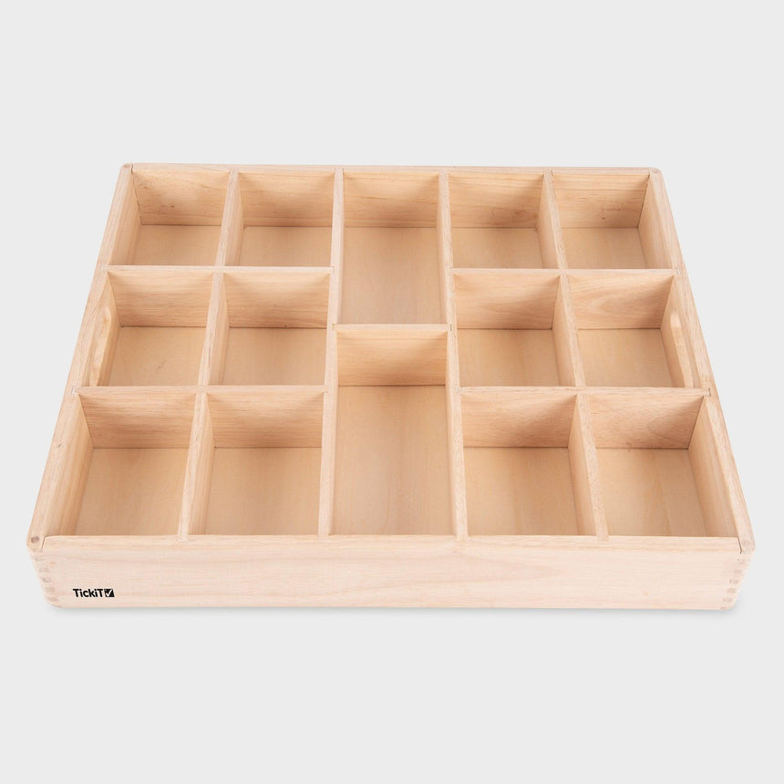 TickiT: drewniana taca odkrywców Wooden Sorting Tray 14-Way - Noski Noski