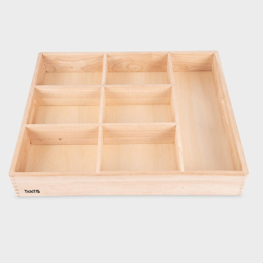 TickiT: drewniana taca odkrywców Wooden Sorting Tray 7-Way - Noski Noski