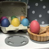 TickiT: drewniane jajka Rainbow Wooden Eggs 7 el. - Noski Noski