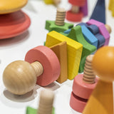 TickiT: drewniane nakrętki Rainbow Wooden Shape Twister - Noski Noski