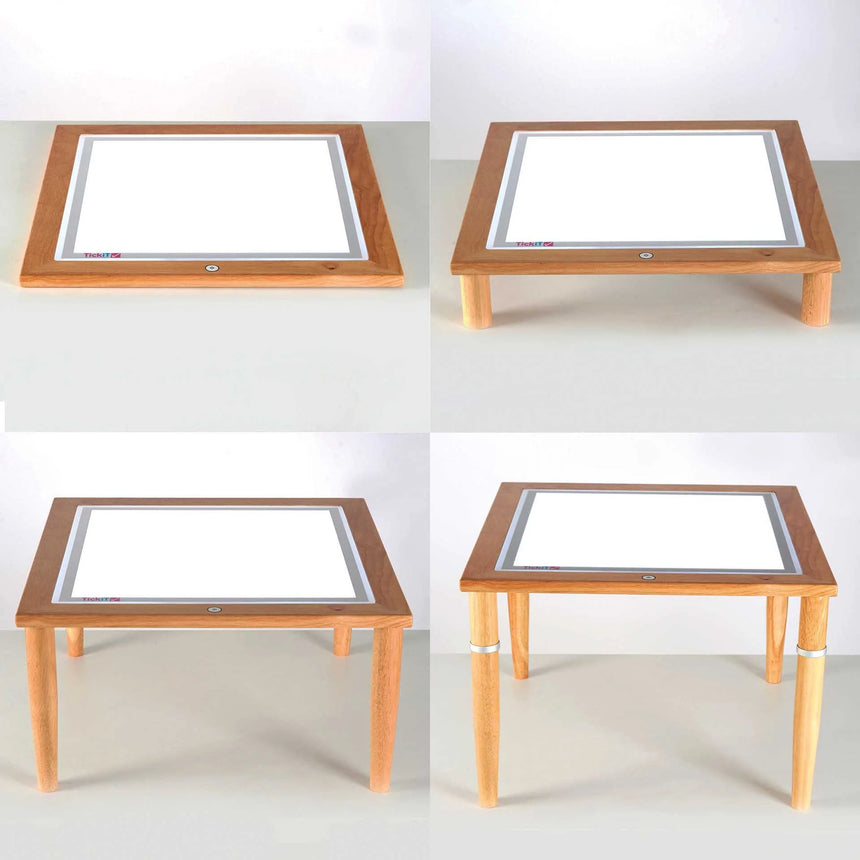 TickiT: drewniany podświetlany stolik Wooden Light Table - Noski Noski