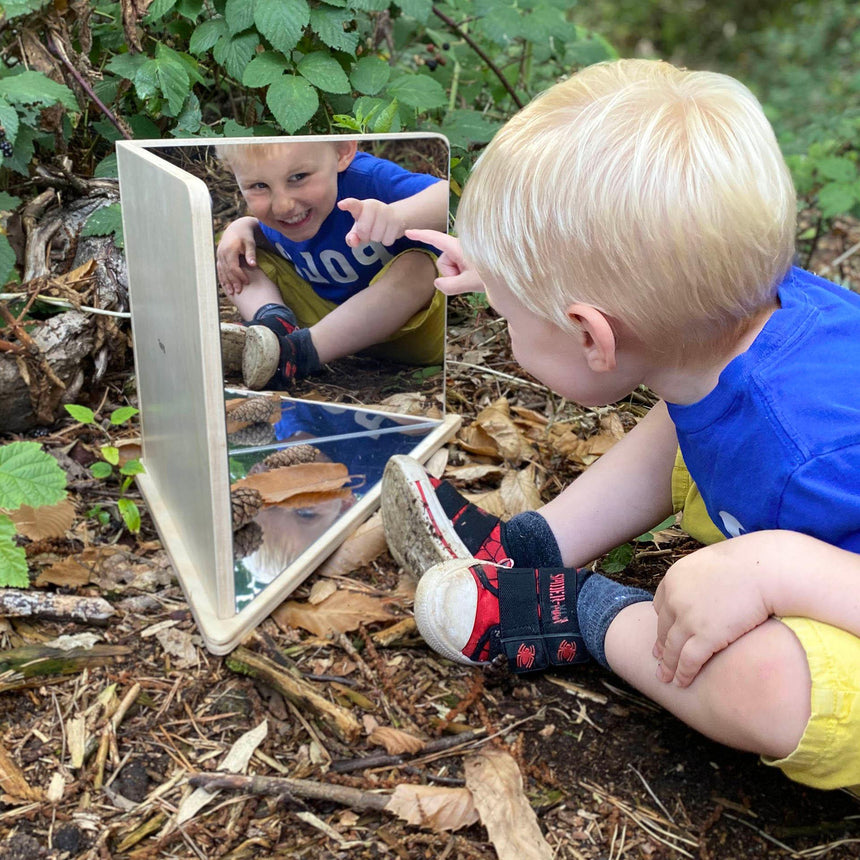 TickiT: lustro odkrywców Wooden 4-Way Mirror - Noski Noski