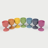 TickiT: podstawki do jajek Rainbow Wooden Egg Cups 7 el. - Noski Noski