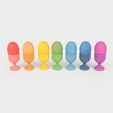 TickiT: podstawki do jajek Rainbow Wooden Egg Cups 7 el. - Noski Noski