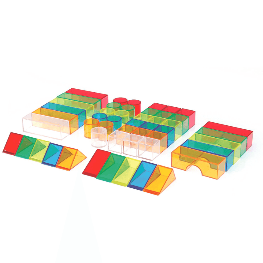 TickiT: przezroczyste klocki Translucent Colour Blocks 50 el. - Noski Noski