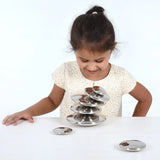 TickiT: srebrne sensoryczne dyski Sensory Reflective Silver Buttons 7 el. - Noski Noski