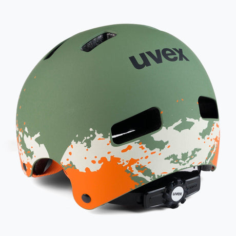 Uvex: kask rowerowy dziecięcy Kid 3 CC Moss Green-Sand - Noski Noski