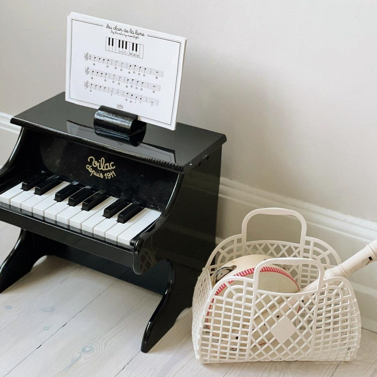 Vilac: drewniane pianino czarne Mini Piano - Noski Noski