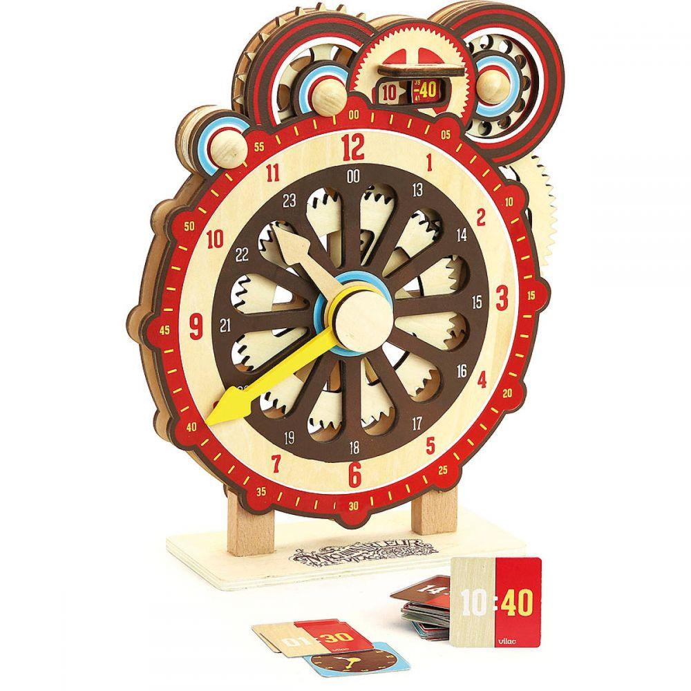 Vilac: drewniany zegar edukacyjny Machinalirleur - Noski Noski