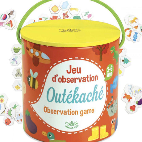 Gra edukacyjna Vilac Outekaché: rozwija spostrzegawczość i refleks, idealna gra planszowa dla dzieci pełna śmiechu i rywalizacji.
