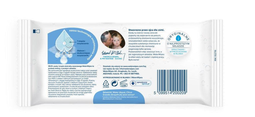 WaterWipes: chusteczki nasączane czystą wodą BIO 4 x 60 szt. - Noski Noski