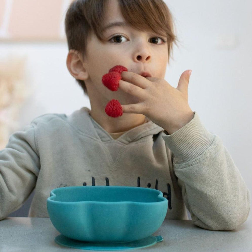 We Might Be Tiny: silikonowa miseczka z przyssawką i pokrywką miś Sticky Bowl - Noski Noski