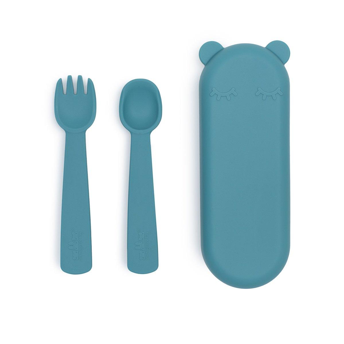 We Might Be Tiny: sztućce w etui miś Feedie Fork & Spoon Set - Noski Noski