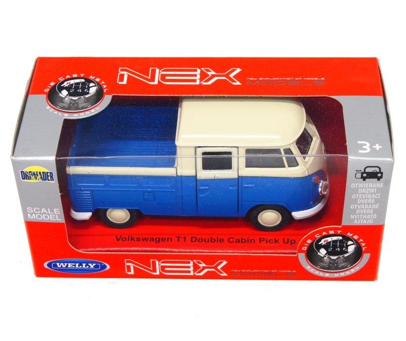 Welly: samochodzik Volkswagen T1 Double Cabin Pick Up - Noski Noski